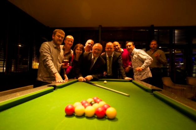 Quick game of pool with Dennis Taylor, 1985 Wold Snooker Champion. Wold Class performer...